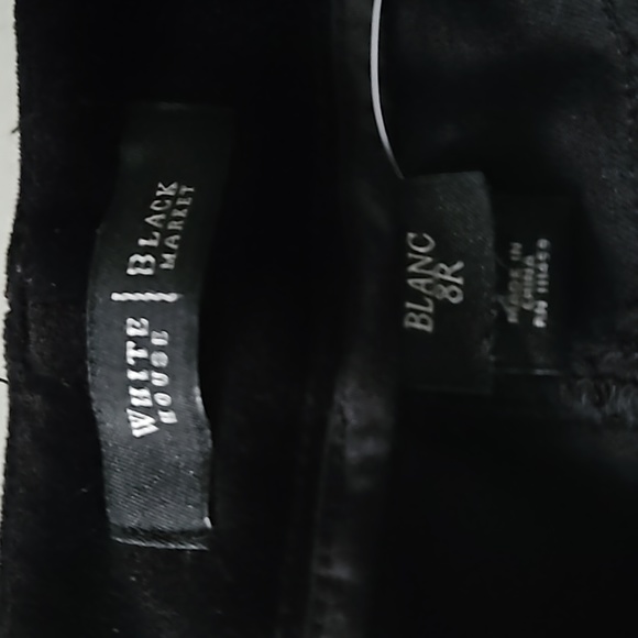 NWT WHITE HOUSE/BLACK MARKET Black Velvet Studded Boot Leg Pants Size 8R - Picture 5 of 16